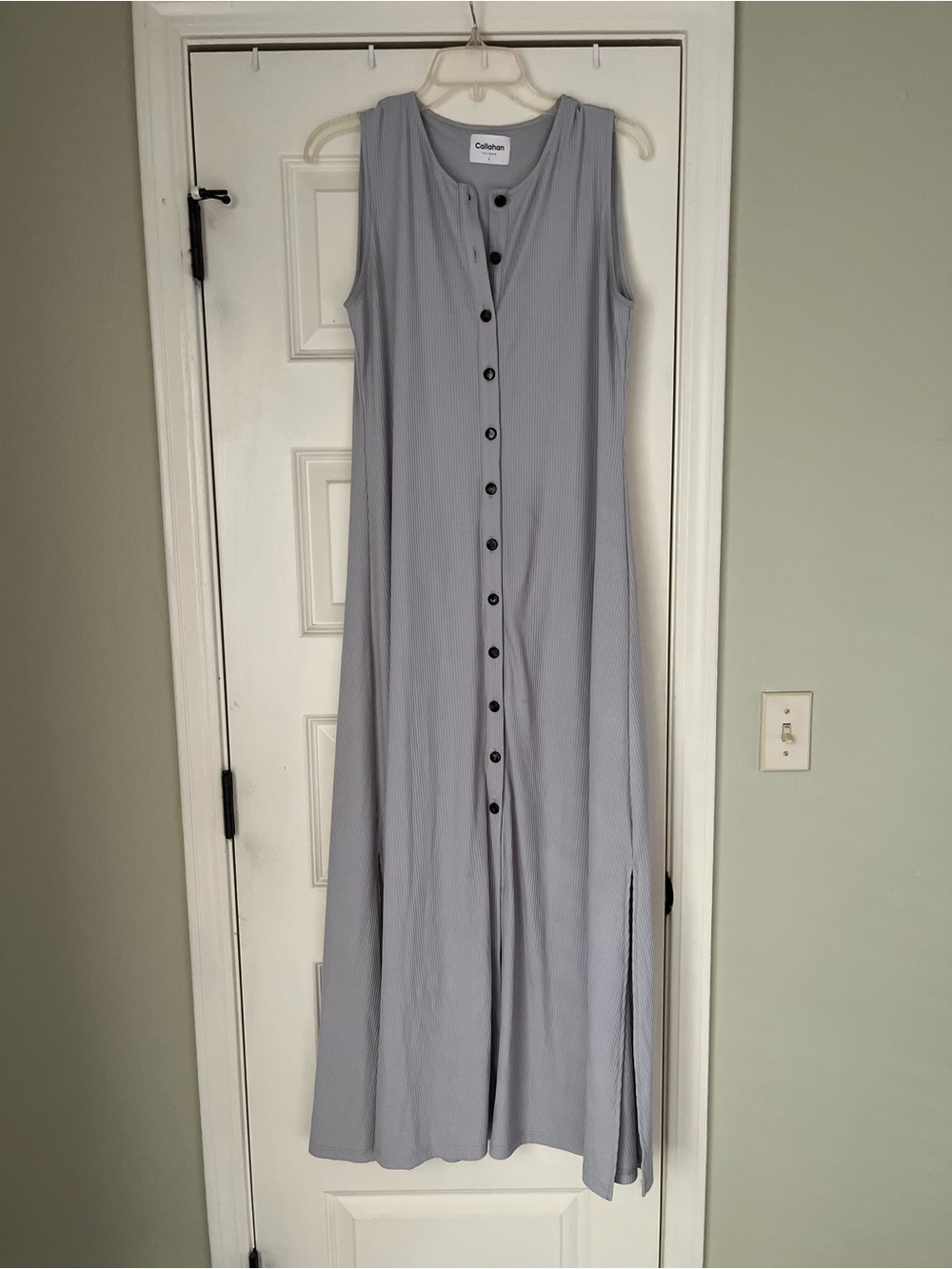 Callahan Anthropologie Grey Maxi Dress Large